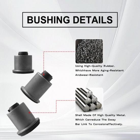 8X Front Lower Upper LH+RH Control Arm Bushing for 2001-2006 Mitsubishi Montero