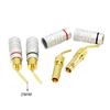 CERRXIAN Pure 2mm Pin Audio Banana Speaker Cable Banana Clip Speaker Cable Terminal Audio Cable Terminal 24K Gold Plated Speaker Terminal Pin Plugs of