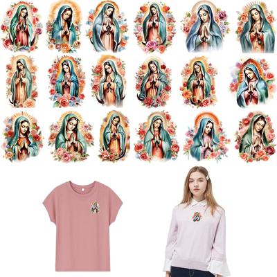 Thermopresse-Aufkleber „Frau, Gott“, Jungfrau Maria, DIY-Kapuzenpullover, Tops, Thermopresse, A-Level, waschbare Vinyl-Patches für T-Shirt-Kleider