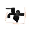Three Outlet Not Corrosion Washing Machine Valves Steel Faucet With Individual Flows Control Upgrades for Home Plumbing