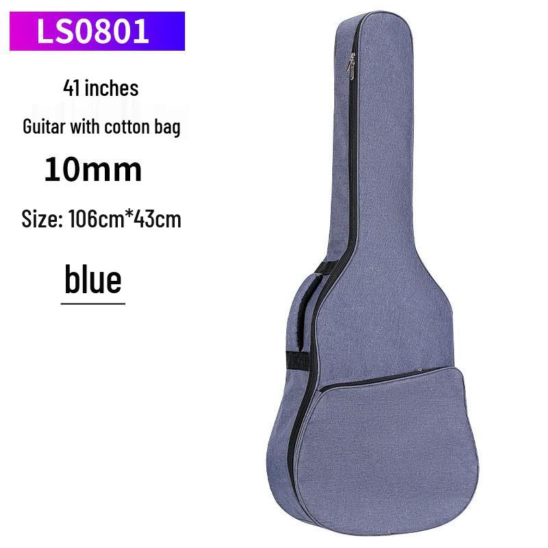41-Zoll wasserdichte Gitarrentasche, 10 mm Polsterung, Verdickt, Doppelte Schultergurte, Passend für Akustikgitarren