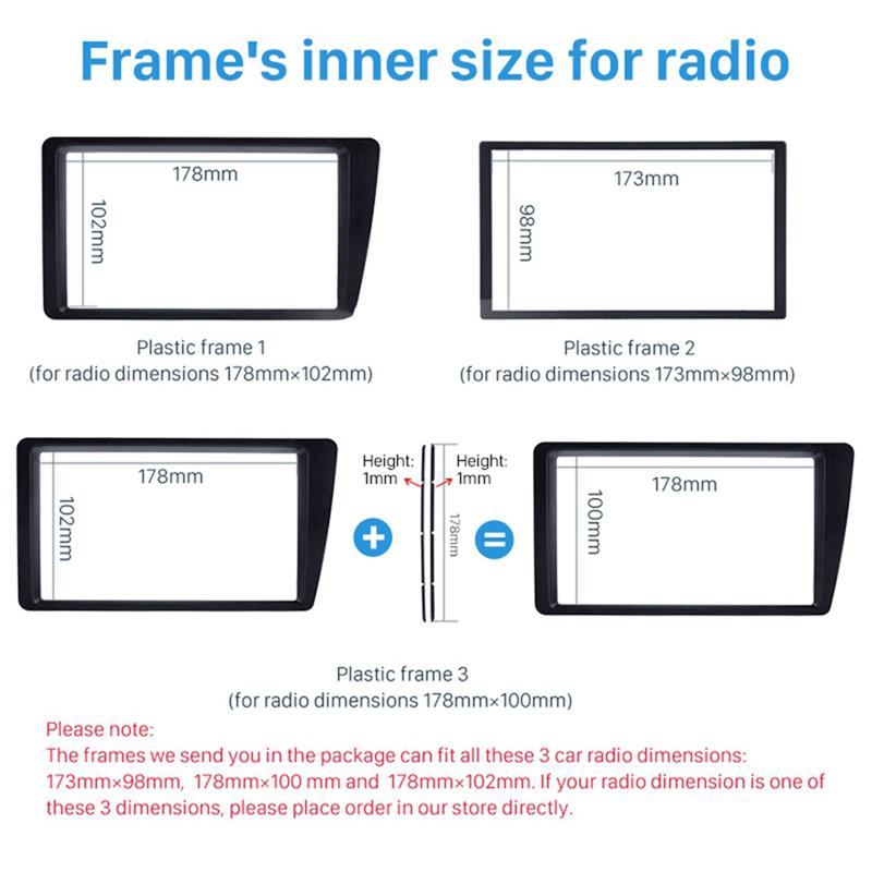 NEW-Top Double 2 Din Car Radio Fascia for 2001-2005 Honda Civic LHD Dash Mount DVD Frame Auto Stereo Adaptor