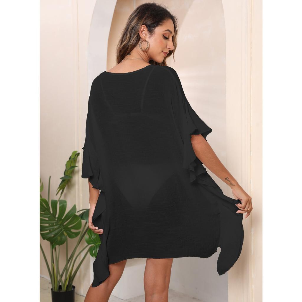 Pareo Strandüberzug für Frauen Sommerkleid Saidas De Praia Badebekleidung Tunika Outlets Luxusbadeausgänge Frau Überzüge