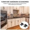 6 Pcs Cabinet Door Bumper Hinges Black Inset Matte for Cabinets Soft Close Kitchen Brushed Nickel
