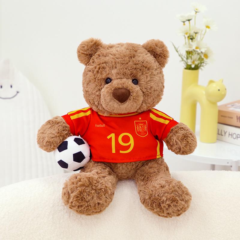 

Цветочный подарок Объятия День рождения Книга Футбол Медведь Мягкая игрушка для детей Мультфильм Football Bear