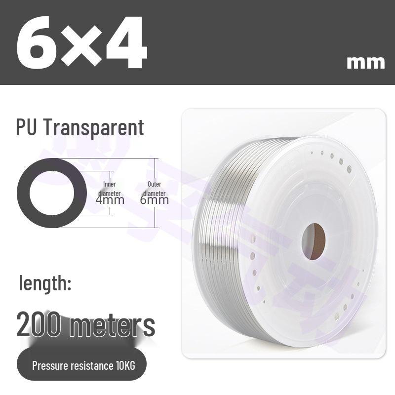 Transparent PU Air Hose for Compressors: Sizes 3-22mm