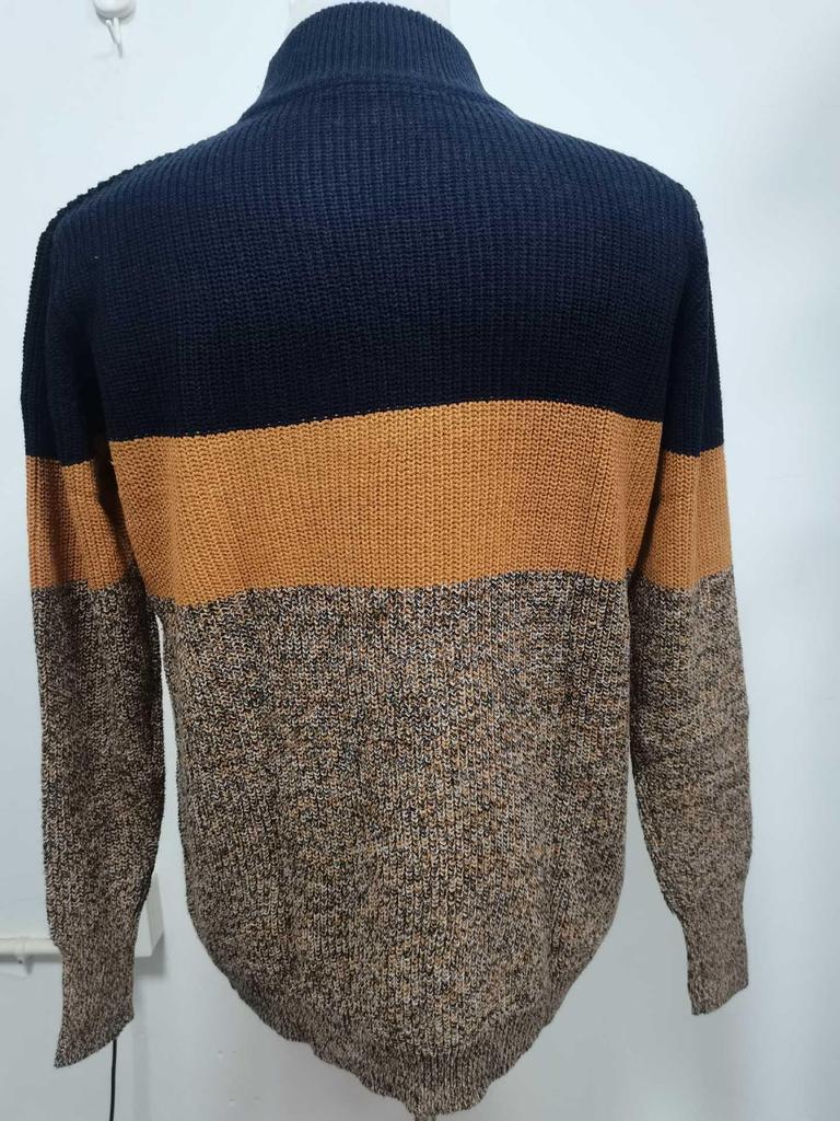Men's Plus Size Loose Fit Knit Pullover Sweater - Long Sleeve, Casual Autumn/Winter Style