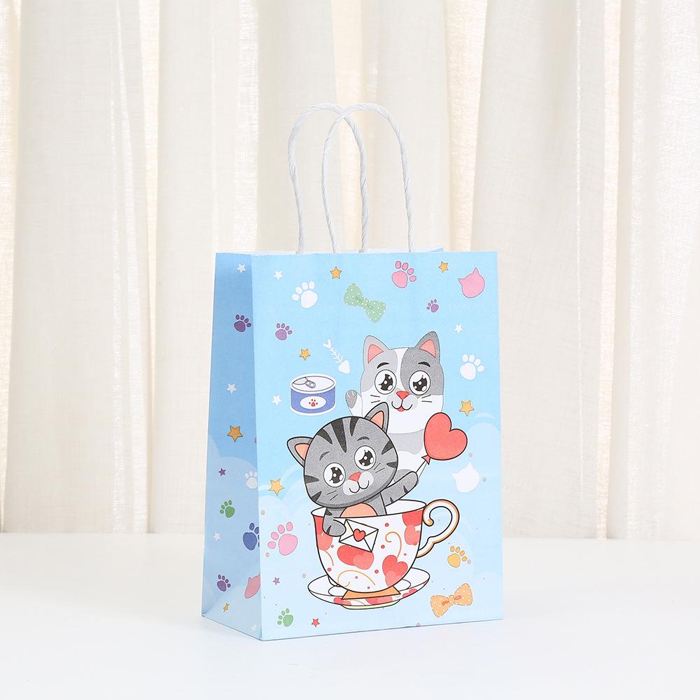 StoBag cat theme gift wrapping bags for sweets personalized packaging cute birthday treat bags kids party candy gift bags