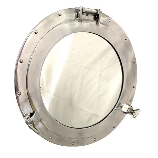 Nautical Porthole Mirror Chrome Ship Style, 30.48 Cm Coastal Decor Bathroom Vanity Mirror Entryway Hall Accent Unique Gift