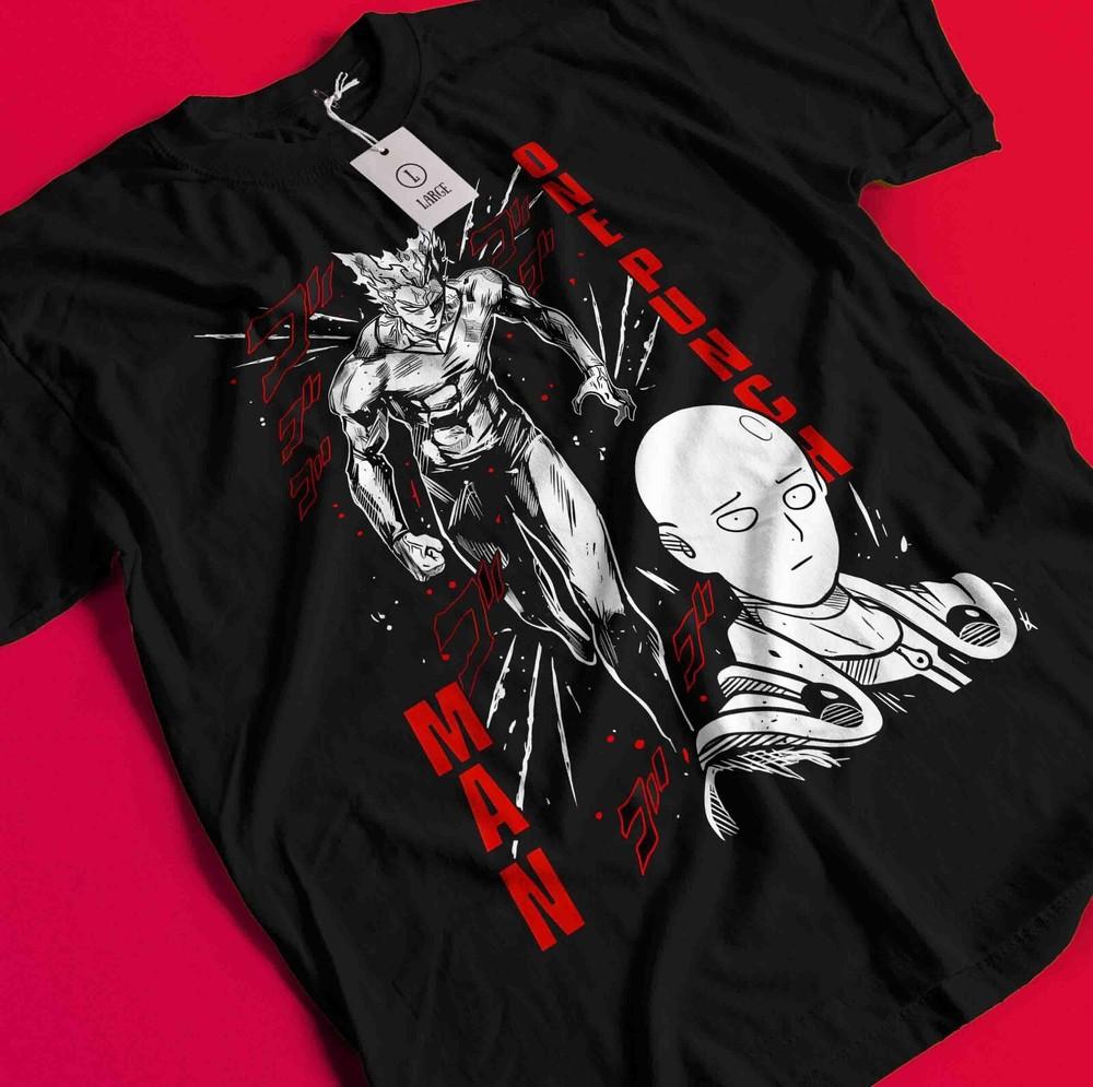 

One Punch Man T-Shirt Saitama Shirt Garou Tshirt Fubuki Genos Anime Manga OK Tee BB793 L