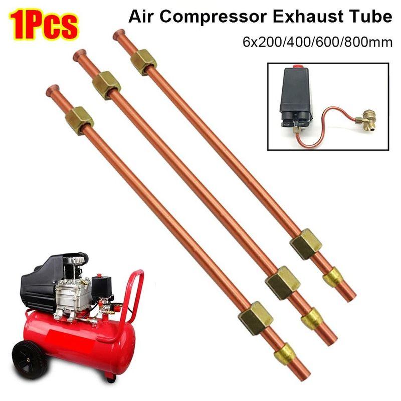 1 Pz Tubo di Scarico per Compressore d'Aria in Alluminio Placcato Rame 200/400/600/800mm Pieghevole Tubo Valvola di Scarico Pressione Tubo Aria