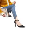 Fine Heel Single Shoes French Strap High Heels Women's 2025 Summer Pure Want Bag Head Sandals Fashion One Word Buckle Sandals