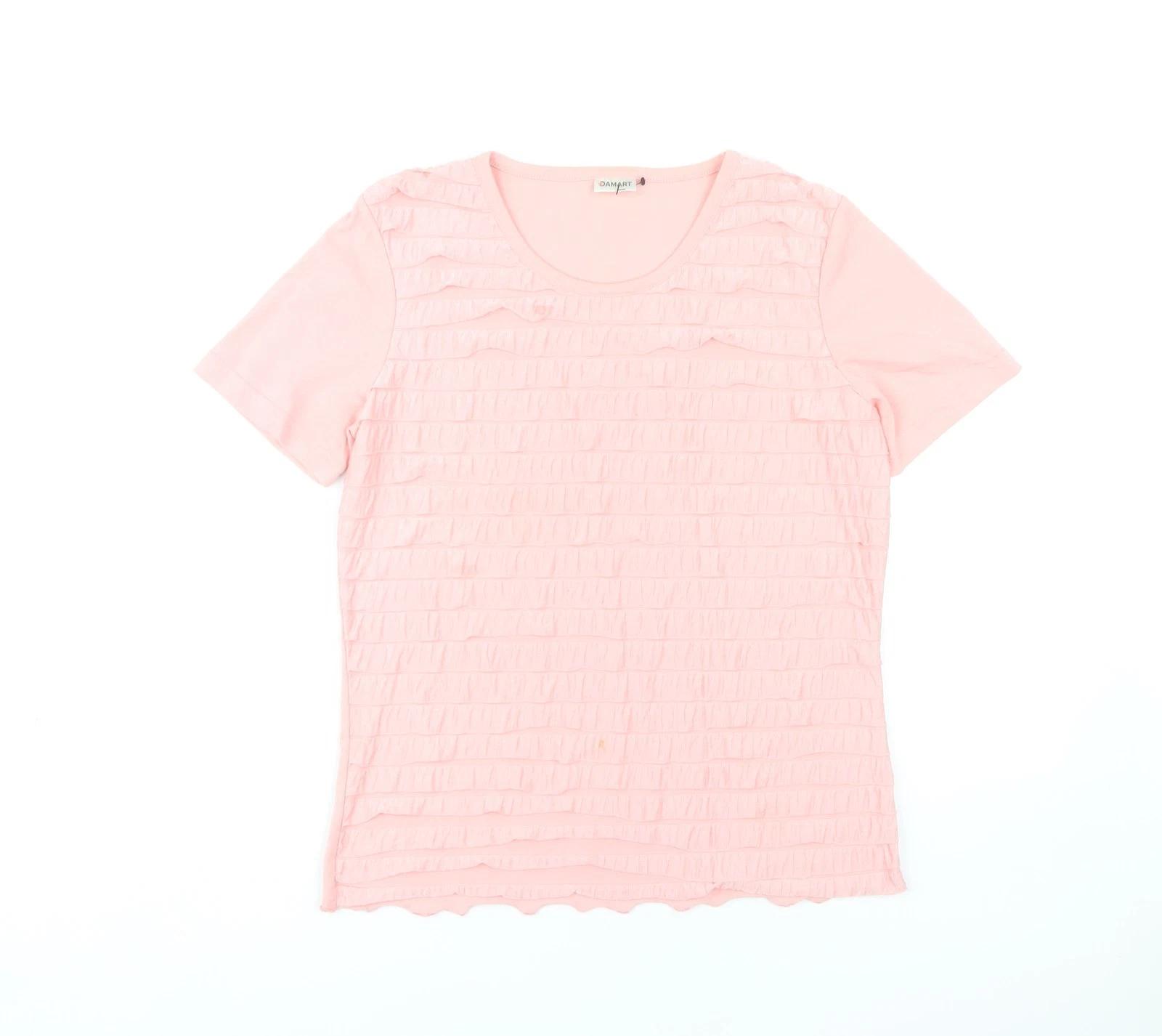 

Damart Women s Pink T-Shirt, Size 10/12, Short Sleeve L