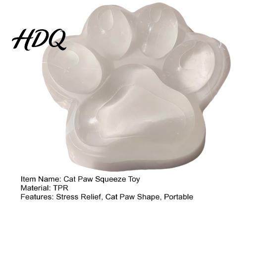 Desktop Cat Paw Decor Clear Squeeze Toy Stress Relief Giant Kitten Sensory Healing Soft Ball Animal Claw Pinch Fidget Home Decoration