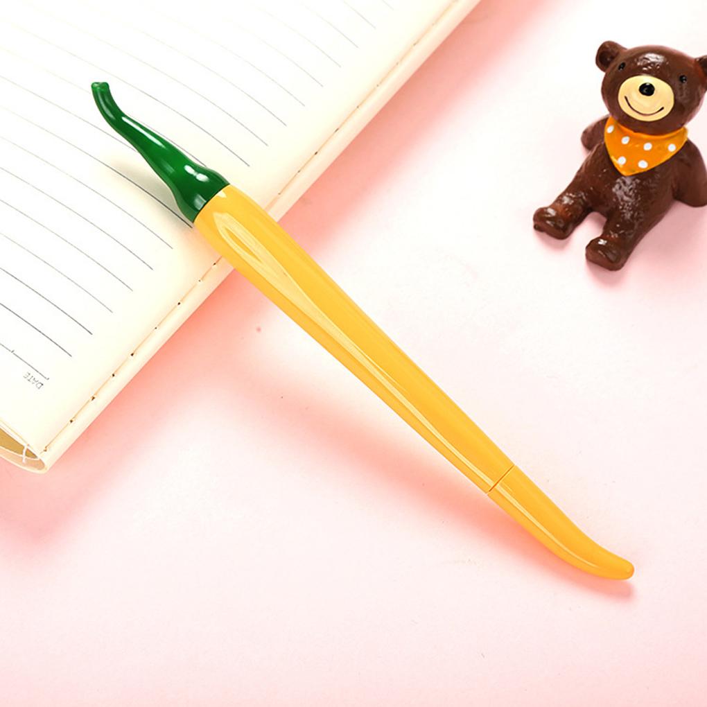 Pepper Shape Gel Ink Pen Student 0.5mm Black Refill Writing Signing Pen School Office Supply