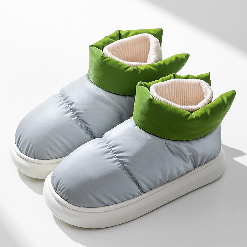 Medium High Top, Cotton Shoes, Waterproof Shoes, Warm Shoes, Contrasting Colors, Men's and Women's, Couple's Shoes, External Shoes, Non Slip Shoes