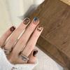 Cat Eye Amber Honey Leopard Print Glazed Glass Beads Handmade Wearable Nails