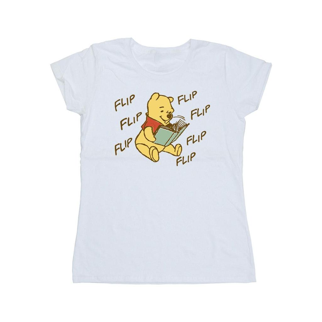 Winnie the Pooh Womens/Ladies Flip Flip Flip Cotton T-Shirt