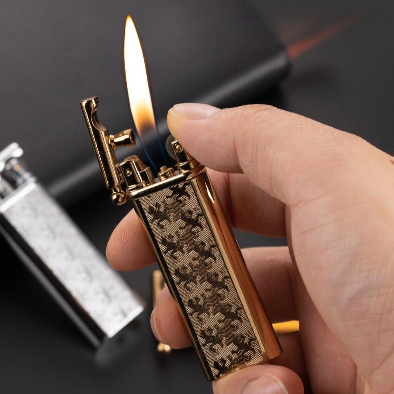 New Vintage Grinding Wheel Lighter Metal Creative Classic Personality Mini Igniter Gift Men's Premium Cigarette Accessories