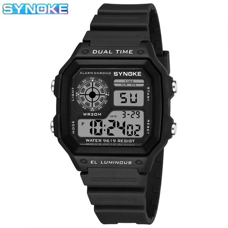 New Top Brand Lightweight Square Classic Student Watch Electronic Watch Luminous Waterproof Sport Men's Small Square Watch