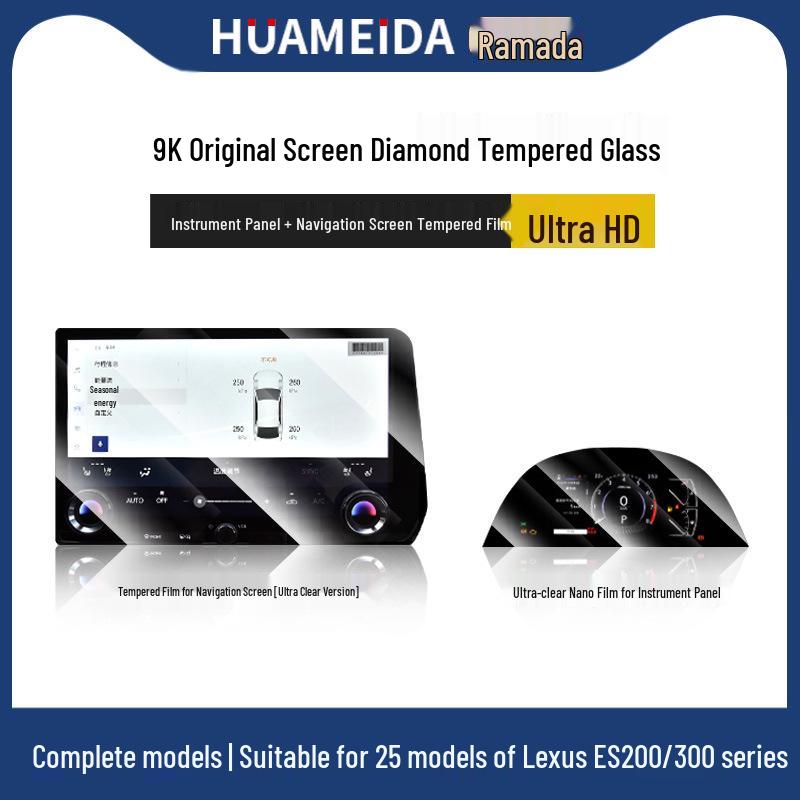 Lexus ES RX/NX Navigation Screen Tempered Film – Interior Dashboard Protection for 25 Models