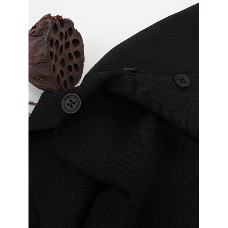 Ice Silk U-Collar Small Flying Sleeve Top Women Summer Western Style Waist Hugging Slimming Design Sense Front Slit Knit T-shirt