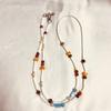 Pearl Beaded Phone Lanyard Pvc Handmade Unisex Carabiner For Smartphone And Bag Use