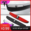 Car Sticker 2025 New 4Pcs Rubber Bumper Strip Car Door Anti-Collision Emblem Sticker For Tesla Model-3 Model-S Model-X Mod