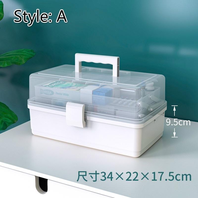 Large Capacity Family Medicine Organizer Box Portable First Aid Kit Medicine Storage Container Family Cosmetics Kit Box Storages