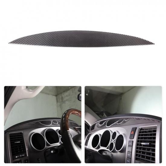 Carbon Fibre Dashboard Underside Cover Sticker For Toyo-ta Tundra 2007-2013