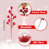 36PCS Artificial Red Berry Stems – 8.6' Christmas Holly Branches for Tree & Home Decor