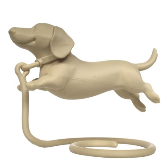 3D Printed Dog Ornament Posture Dachshund Floating Running Figurine