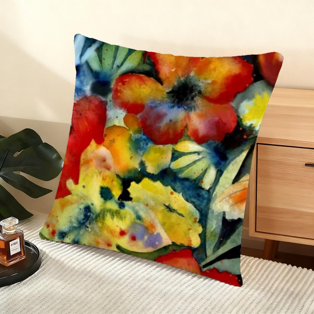 Cushion Cover Silky Short Plush Home Sofa Cushion Cover - Invisible Zipper Home Decoration Adrianne Lenker -Songs Album Art