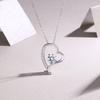 Elegant Heart Double Halo Pendant 925 Sterling Silver Premium Moissanite Crown Design Bridal Fashion Jewelry for Women