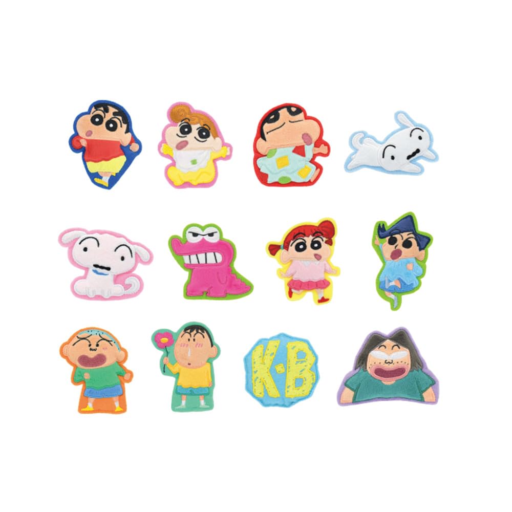 Плюшевые значки Крошки-Шинчан, Набор из 12 штук
