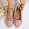 Damen Sommer Einzelschuhe Damen Frühling und Herbst Flach Groß Damenschuhe Lederschuhe