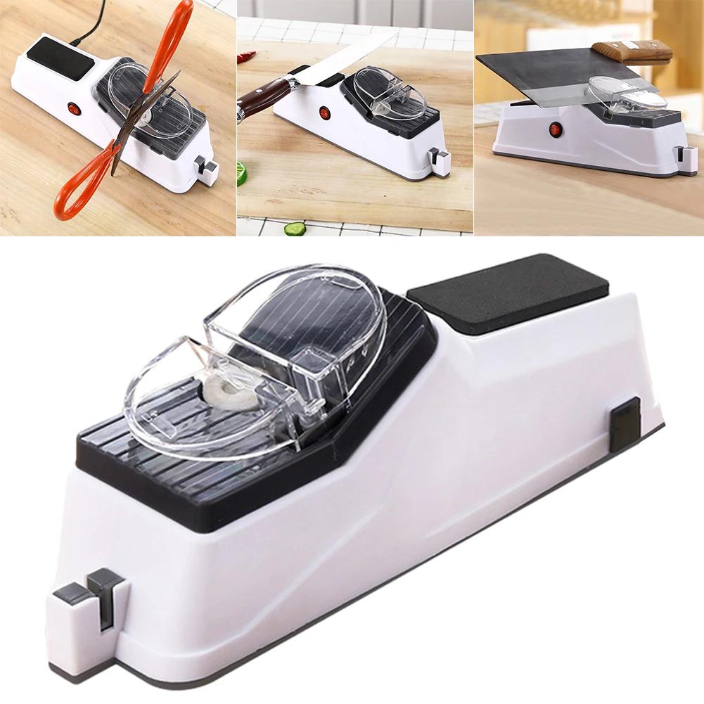 Automatic Electric Knife Sharpener with Protective Cover Chef Knife Sharpener for Quick Sharpening&Polishing for Knife Scissors