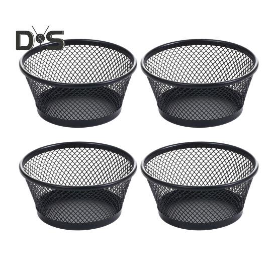 

4 шт. настольный органайзер для скрепок, коробка для хранения, большая емкость, широкий горлышко, настольный круглый диспенсер для скрепок, офисные принадлежности 4pcs