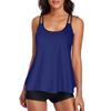 Women Two Piece Flowy  Swimsuits  Bathing Tank Tops With Shorts Athletic Swimwear
