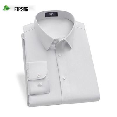Shanshan Men's 200-Count Non-Iron Silk Blend Long-Sleeve Shirt