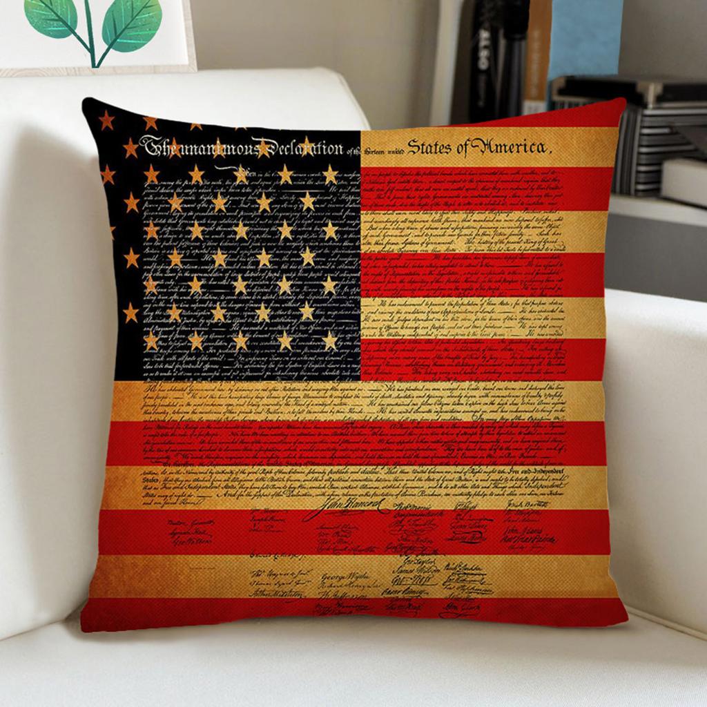Independence Day Pillowcase Cartoon  Linen Digital Printing Pillowcase