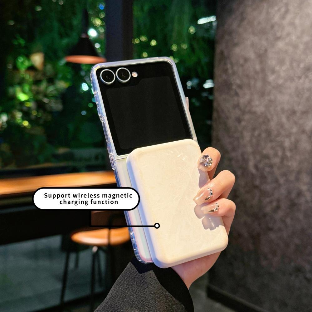 Luxury Gradient Rainbow Magnetic Phone Case for Samsung Galaxy Z Flip 8 7 6 5 4 3 for Magsafe Wireless Charging Shockproof Cover