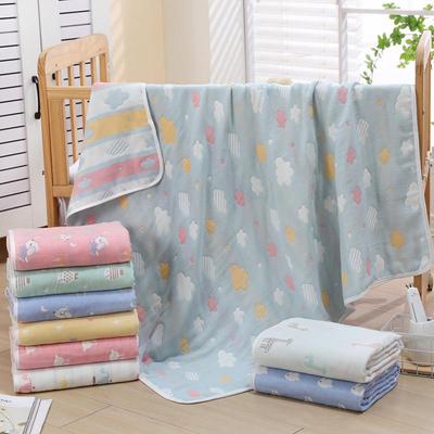 Six-Layer Pure Cotton Gauze Blanket: Children's Quilt and Bath Towel for Infants and Toddlers (110x110cm)