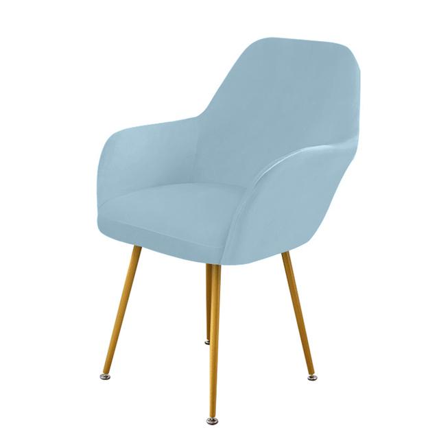 Velvet High Arm Chair Cover Elastic Dining Chair Slipcovers Fabric Washable Office Rocker Chairs Covers Home Decor Seat Cover