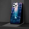 Černé pouzdro pro Iphone 14 11 13 Pro Max 12 Mini Xr 7 8 Plus Se 2020 Xs 6 6s + Coque Soft Kryt tašky na mobil Deer Art Plakát