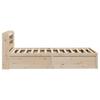 Solid Wood Bed with Headboard 90 x 190 cm Pine