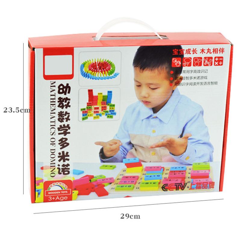 Math Domino Blocks Educational Counting Toy Preschool Math Learning Toys Montessori Number Arithmetic Abacus Toddler Gift