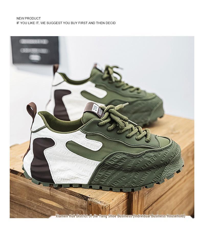 Sneakers décontractées de sport d'été tendance haut de gamme pour hommes avec rehausse invisible