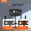Mobile TV Stand, Mobile TV Cart for 23 To 60 Inch TVs, Height Adjustable Portable TV Stand with Wheels, with A Tray for Audio-Visual Devices, Rolling