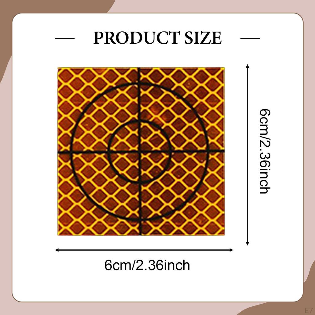 100 Pieces Reflective Tape Survey Targets Self Adhesion Target Mark